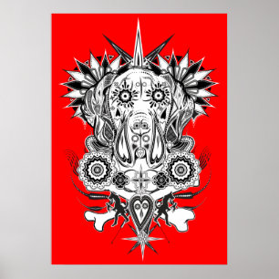 Great Dane pattern poster
