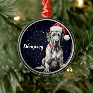 Great Dane Personalised Christmas Ornament