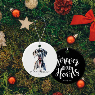 Great Dane pet Memorial christmas keepsake Ceramic Ornament
