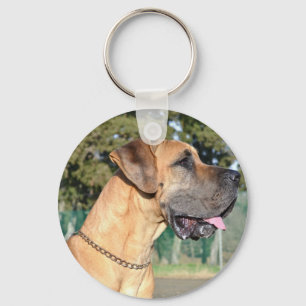 Great Dane Photo Keychain