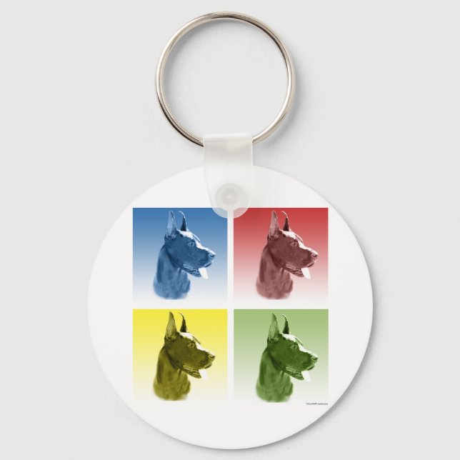 Great Dane Pop Key Ring (Front)