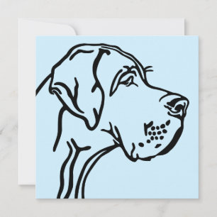 Great Dane Portrait Card