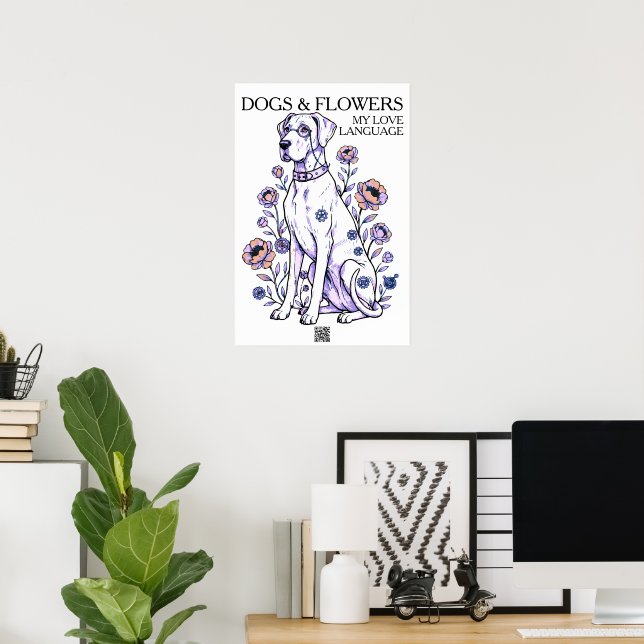Great Dane Poster Love Language (Home Office)