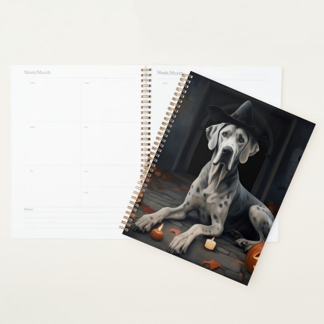 Great Dane Pumpkins Halloween Scary Flip Planner (Display)