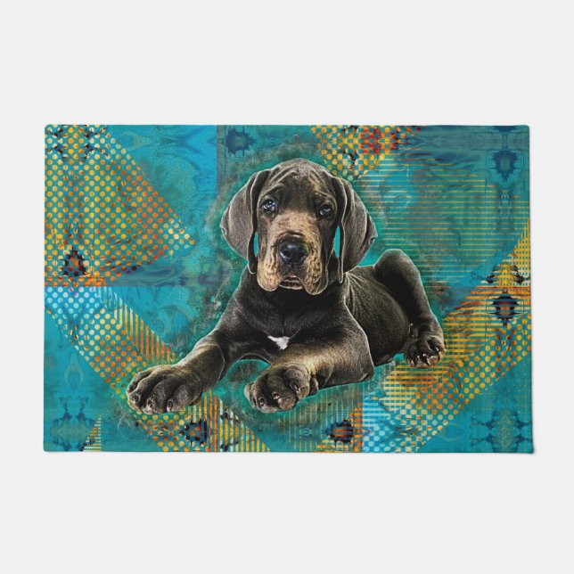 Great Dane Puppy Doormat (Front)