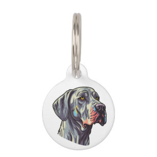 Great dane puppy front pet tag
