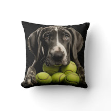 🐕Great Dane puppy with🎾 tennis balls
