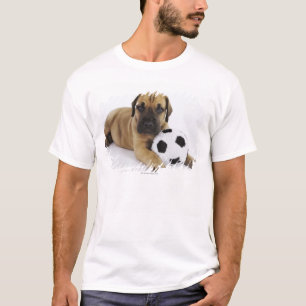 Great Dane puppy with toy soccer ball T-Shirt