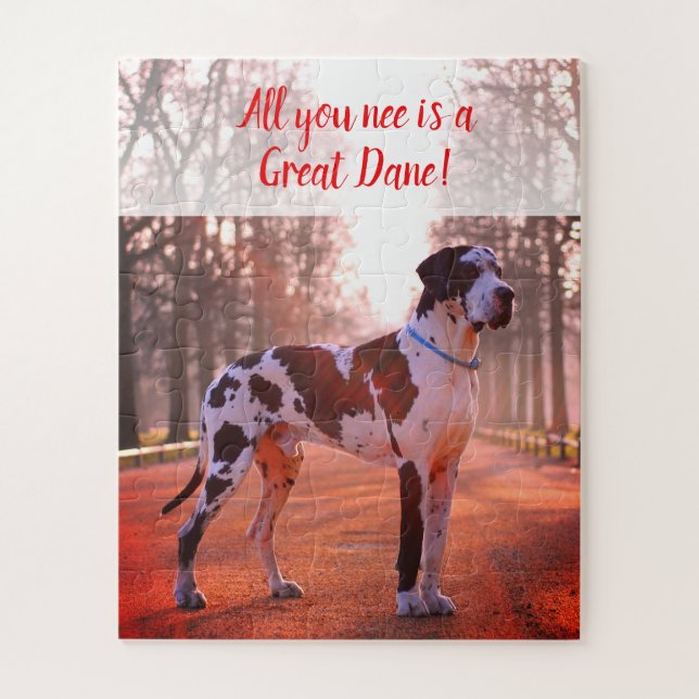 Great Dane Puzzle Personalised (Vertical)