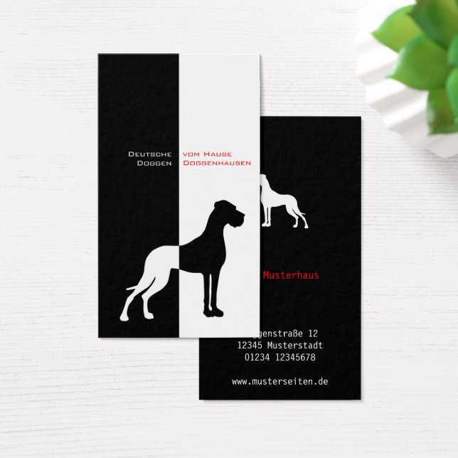 Great Dane Red Black White (Desk)