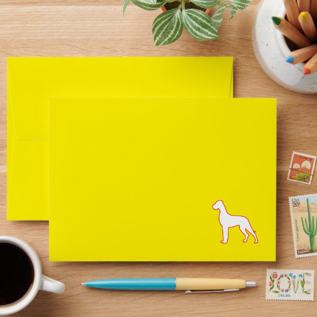 Great Dane red white Envelope (Desk)