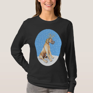 Great Dane Reindeer Christmas Fawn UC T-Shirt
