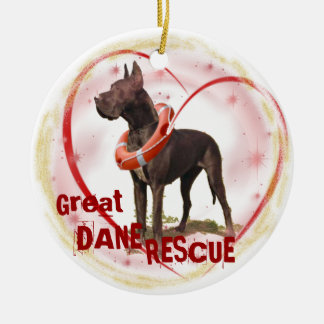 GREAT DANE RESCUE CHRISTMAS ORNAMENT