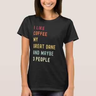 Great Dane Retro Dog And Coffee T-Shirt