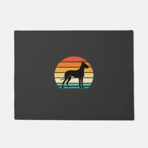 Great Dane Retro Sunset Dog Silhouette Doormat