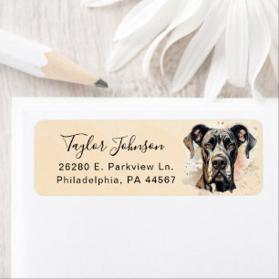 Great Dane Return Address Label