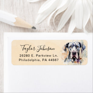 Great Dane Return Address Label