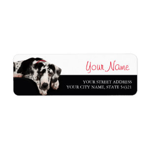 Great Dane  Return Address Label
