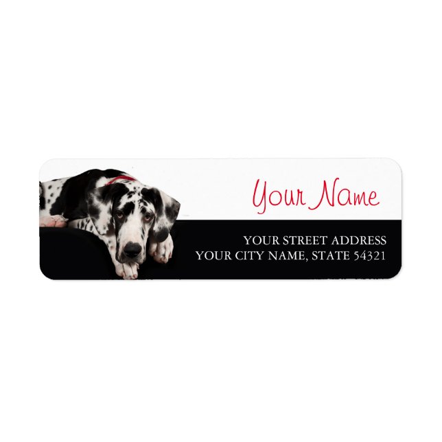 Great Dane  Return Address Label (Front)