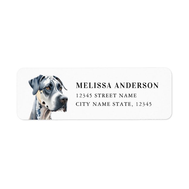 Great Dane Return Address Label (Front)