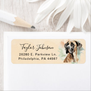 Great Dane Return Address Label