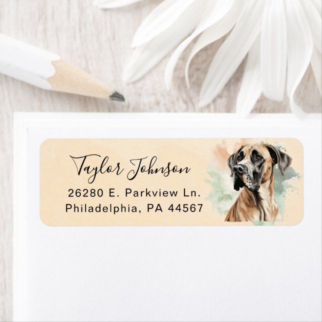 Great Dane Return Address Label (Insitu)