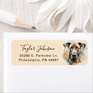 Great Dane Return Address Label