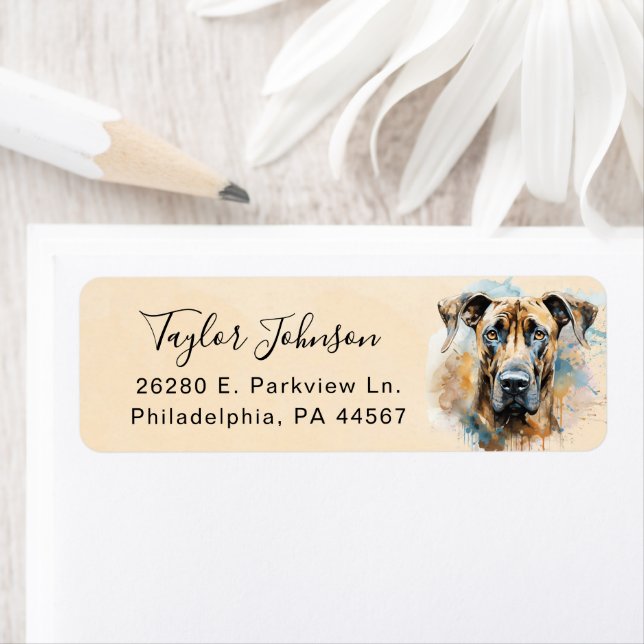 Great Dane Return Address Label (Insitu)