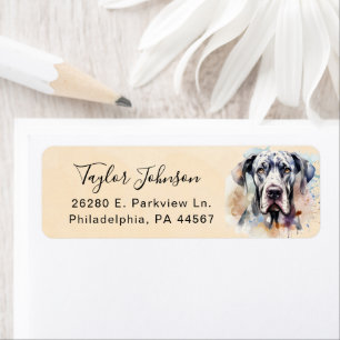 Great Dane Return Address Label