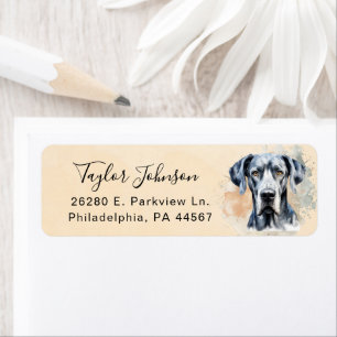 Great Dane Return Address Label