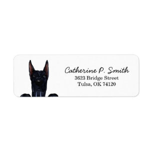 Great Dane Return Address Label
