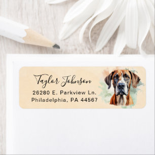 Great Dane Return Address Label