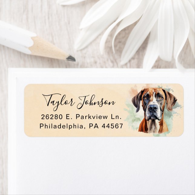 Great Dane Return Address Label (Insitu)