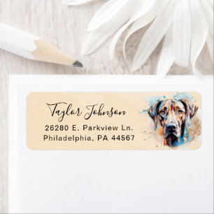 Great Dane Return Address Label