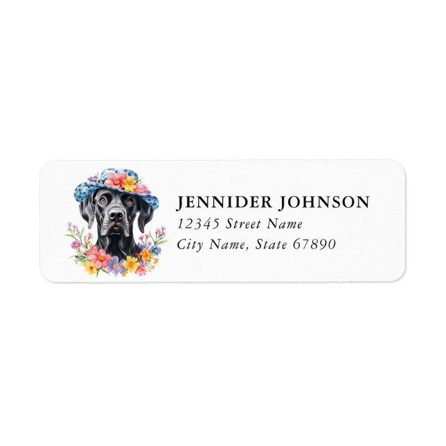 Great Dane Return Address Labels (Front)