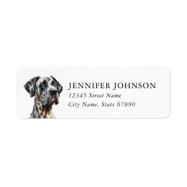 Great Dane Return Address Labels (Front)
