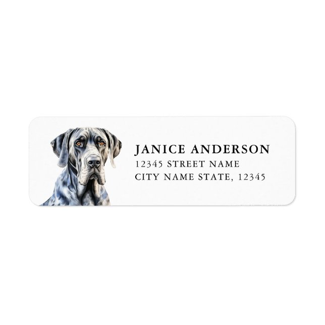 Great Dane Return Address Labels (Front)