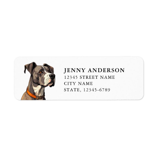 Great Dane Return Address Labels (Front)