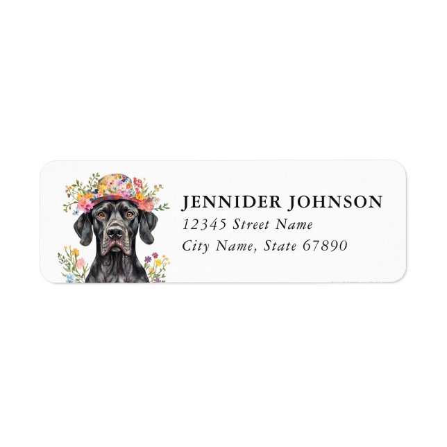 Great Dane Return Address Labels (Front)