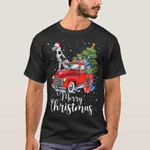 Great Dane Rides Red Truck Christmas Pajama T-Shirt
