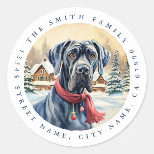 Great Dane Round Stickers