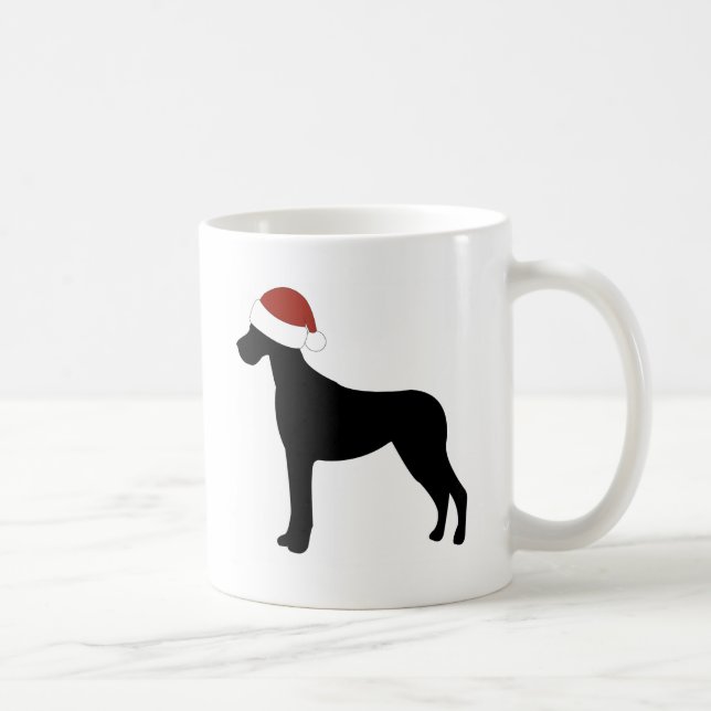 Great Dane Santa Hat Coffee Mug (Right)