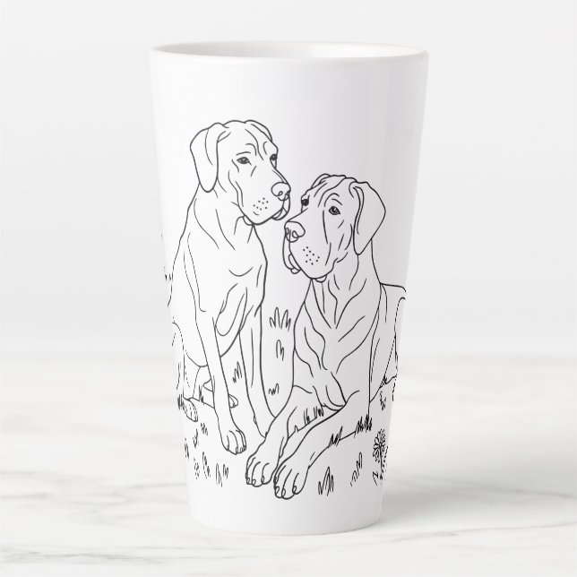 Great Dane scene  Latte Mug (Front)