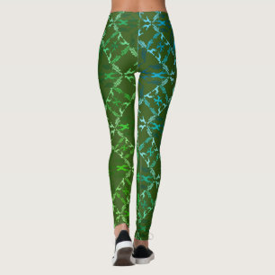 Great Dane Silhouette and Typography Pattern Leggings