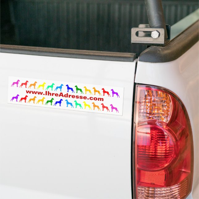 Great Dane Silhouettes and Text  Bumper Sticker (On Truck)