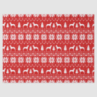 Great Dane Silhouettes Christmas Pattern