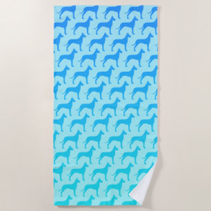 Great Dane Silhouettes Pattern Beach Towel