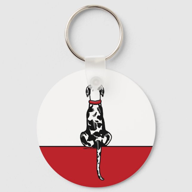 Great Dane Sit Harle UC Key Ring (Front)