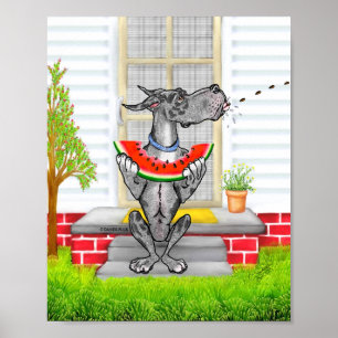 Great Dane SPIT Merle Poster