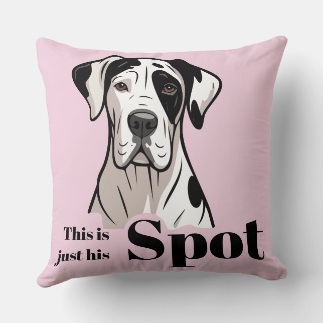 Great Dane Spot  Cushion (Back)